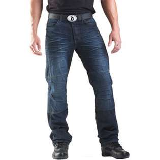 Drayko Mens Drift Riding Jeans Indigo Size 32   DKDR32/86 at  
