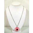 Fashion Jewelry pink daisy long chain necklace