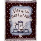 Simply Home Wake Up and Smell the Coffee Tapestry Throw Blanket 50 x 