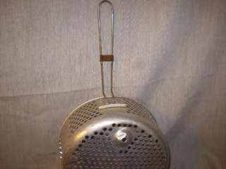Vintage, Aluminum, Footed, Steamer/Deep Frying Basket  