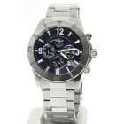 Invicta Mens1421 Chronograph Stainless Steel Dark Blue Dial Watch