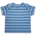Funkoos Organic Baby Clothes Blue Stripes Baby Boy Short Sleeve T 
