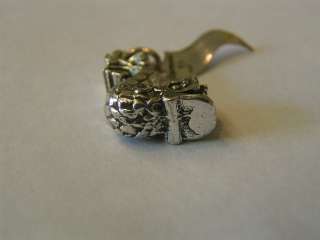 Vintage Sterling Silver Chinese Dragon Charm OX  