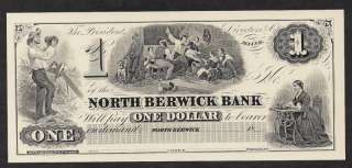 ABNC Proof Print   $1.00 Note  North Berwick Bank, ME  