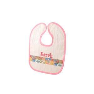  Personalized Baby Bib with Ribbon Accent   Groovy Mod 