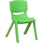 Flash Furniture YU YCX 001 GREEN GG   Green Plastic Stackable School 
