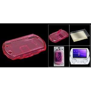   Pink Crystal Plastic Case for Sony PSP GO Screen Guard Electronics