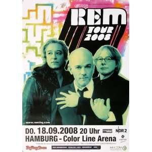  R.E.M.   Accelerate 2008   CONCERT   POSTER from GERMANY 