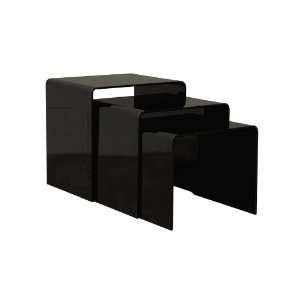 Modern Furniture  Acrylic Black Table 3 Pc Table Set Display Stands 