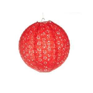   Shelf Red Hollow Out Tissue Paper Lamp Lantern,Red: Home & Kitchen