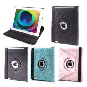   Leather with Embossed Flower Pattern Case Cover for Apple New iPad 3