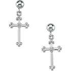sterling silver dangle cross earrings sterling silver dangle cross 