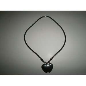 Magnetic Energy Hematite Necklace Hearts