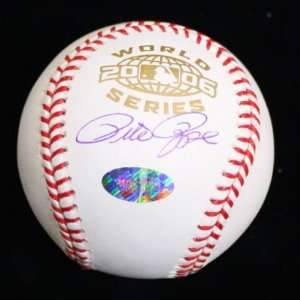   Pete Rose Signed 2006 World Series Baseball Ball Mm: Sports & Outdoors