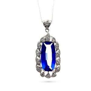  Center Sim Tan(GB09) Pendant in Sterling Silver with CZ 