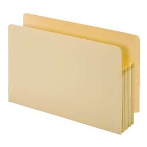 File Pockets, Standard Gussets, 3.5 Inch Expansion, Legal Size, Manila 