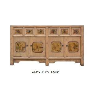  Light Wood Color Graphic Sideboard Buffet Table Ass768 