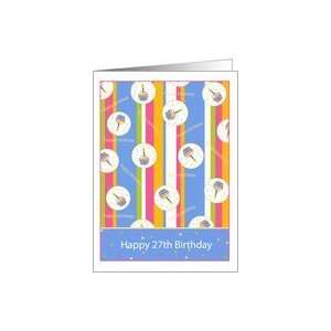  Cupcake Theme 27 Years Old Happy Birthday Card Card Toys & Games
