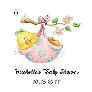 BABY SHOWER / PARTY ~ Favors / Gift TAGS ~ 40 PERSONALIZED 2 Folded 