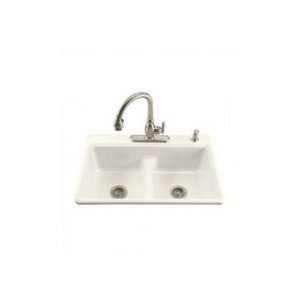  Kohler Self Rimming Kitchen Sink w/ Double Equal Basins 