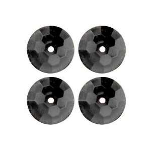  Ka Jinker Jems Faceted Round Black 15 per Package By The 