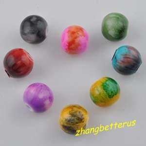 100 Pcs Mixed Colorful Acrylic Spacer Loose Beads Charms jewelry 