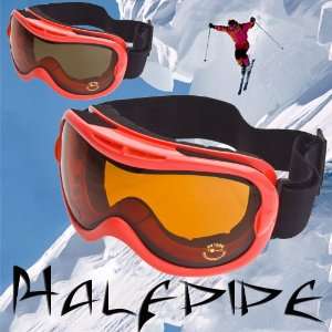  Halfpipe Ski Goggles, Bright Orange Frame, Double Anti Fog 