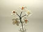 White French Beaded Flowers Handmade wi