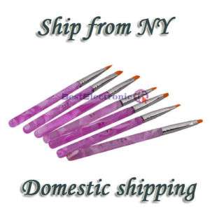 7pcs UV Gel Acrylic Nail Art Brush Pen Design Painting  