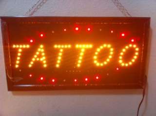   Animated Neon LED Sign Tattoo Store Open Business SIGN Running 19x10