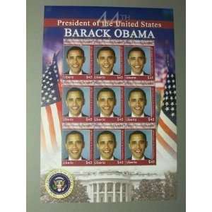  Barack Obama Postage Stamps Set of 9 issued by Liberia 