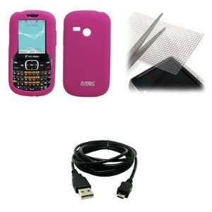 EMPIRE Hot Pink Silicone Skin Case Cover + Universal Screen Protector 