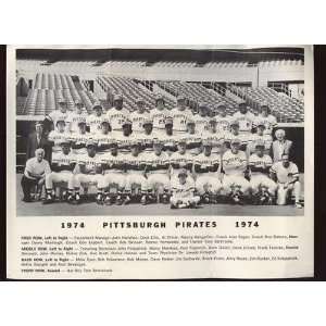   : 1974 Pittsburgh Pirates Team Photo   MLB Photos: Sports & Outdoors