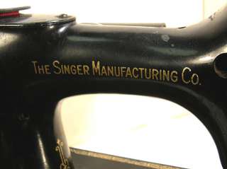 VINTAGE 1948 SINGER FEATHERWEIGHT PORTABLE SEWING MACHINE W/ CASE 
