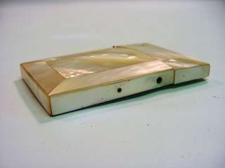 Antique Mother of Pearl Card Vesta Case #1 Abalone  