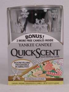   Scent Set Christmas Cookie Candle Holder + 3 Candles NIB  