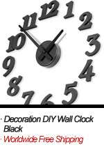 Home Office Decoration DIY Wall Clock   QUBIC STICKER  