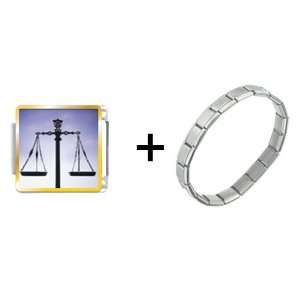  Scales Of Law And Justice Italian Charm: Pugster: Jewelry