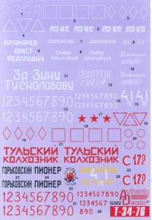 Authentic Decals 1/35 Russian T 34 76 TANK  