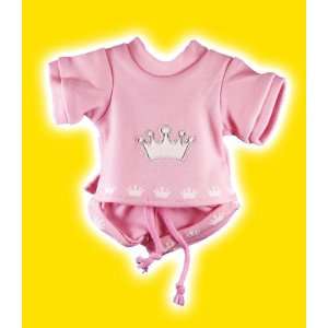 Pink Crown PJs clothes fits 12 Snugglems, 8   10 Stuffed Animal 