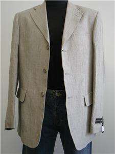 Men Irish Linen Sports Jacket Blazer Coat Gray 42 S 42S  