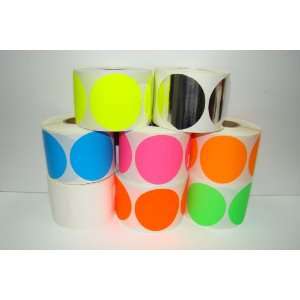   inch Round Color Coded Inventory QC Labels Dots