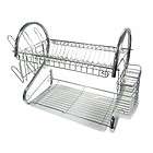 CHROME PLATED 16 BETTER CHEF METAL DISH DRYING DRAINER RACK w/ TRAY 