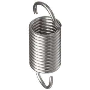 Stainless Steel 302 Extension Spring, 0.313 OD x 0.037 Wire Size x 1 