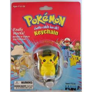Pokemon PIKACHU Keychain #25 by Basic Fun, Dated 1999 : Toys & Games 