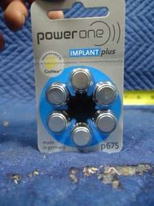 PK POWER ONE IMPLANT PLUS HEARING AID BATTERY P675  
