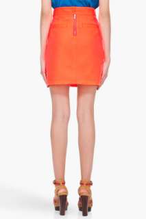 Marc By Marc Jacobs Neon Orange Ester Oxford Skirt for women  