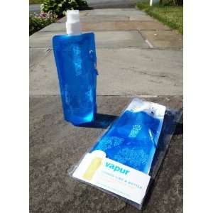  Vapur 16 oz Foldable Water Bottle   Blue, Green, Pink, or 
