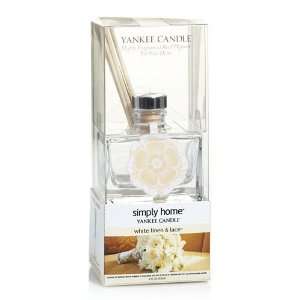   simply home White Linen And Lace Mini Reed Diffuser: Home & Kitchen