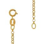 GEMaffair Yellow Gold Necklace 10K Gold Rolo Link Chain Size 17